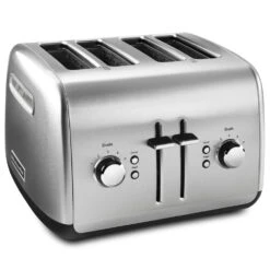 KitchenAid Four Slice Metal Toaster - Manual Lift In Brushed Stainless Steel