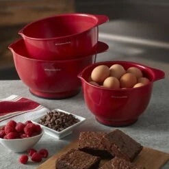 KitchenAid Anniv Mixing Bowl Set Of 3 In Red -KitchenAid 55196919 3