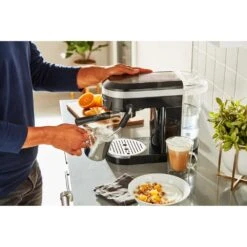 KitchenAid 47 Oz Semi-Automatic Espresso Machine In Onyx Black -KitchenAid 61461554 17