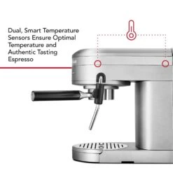 KitchenAid 47 Oz Semi-Automatic Espresso Machine In Brushed Stainless Steel -KitchenAid 61461562 13