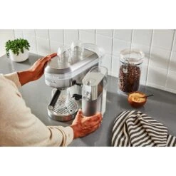 KitchenAid 47 Oz Semi-Automatic Espresso Machine In Brushed Stainless Steel -KitchenAid 61461562 20