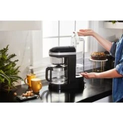 KitchenAid 12-Cup Drip Coffee Maker With Spiral Showerhead And Programmable Warming Plate In Onyx Black -KitchenAid 67cbc295 b508 4201 bb61 0ebda40a1a2f