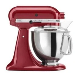 Kitchenaid 300W 4.8L Empire Red 10 Speed Classic Tilt Head Artisan Design Stand Mixer, 5KSM150PSDER