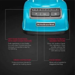 Kitchenaid Crystal Blue 5 Speed Stand Blender, 5KSB1585BCL -KitchenAid kMhr8YuBH5BLv xxlarge