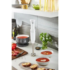 KitchenAid Cordless Variable-Speed Immersion Blender In White With Whisk And Blending Jar -KitchenAid khbbv53wh 2