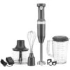 KitchenAid Cordless Variable Speed Hand Blender With Chopper And Whisk Attachment In Matte Charcoal Gray -KitchenAid khbbv83dg