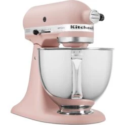 KitchenAid Artisan Series 325-Watt Tilt-Back Head Stand Mixer In Feather Pink -KitchenAid ksm150psft 3