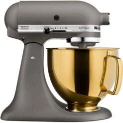 KitchenAid 5-Quart Tilt-Head Metallic Finish Stainless Steel Bowl In Radiant Gold 9 KitchenAid 5-Quart Tilt-Head Metallic Finish Stainless Steel Bowl In Radiant Gold -KitchenAid ksm5ssbrg 3