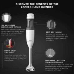 Kitchenaid 5KHB1231EWH Classic 1100W White Hand Blender, 80242 -KitchenAid rOF7EKk5jCG2E xxlarge